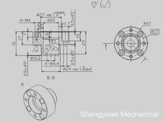 Eje de torneado del cuerpo del sello de las piezas de la precisión del CNC SUS304 para el sello del compresor del portador