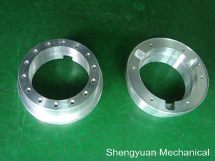 Piezas de aluminio plateadas cinc del anillo del CNC de la producción industrial de la precisión que trabajan a máquina