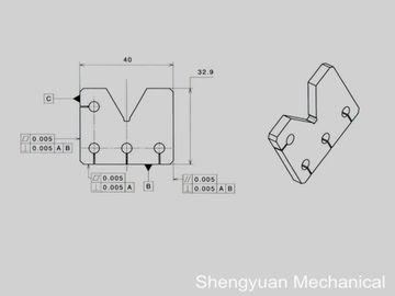 La precisión del CNC de la llanura trabaja a máquina el paralelismo y Perpendicularity 0,005 de la placa del carburo