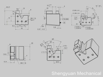 Plantilla de pulido modificada para requisitos particulares del soporte de la llanura D2 0,005 de la precisión del CNC que trabaja a máquina