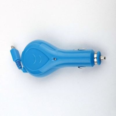 Cargador micro retractable del coche de LG USB de la eficacia alta con el cable de la primavera