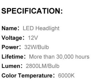 Automóvil/recambios autos de H1 LED de la linterna 32W 2800LM 6000K de los faros del blanco