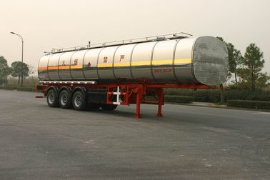 Aluminio químico del acero del semi-remolque de 42000 del litro del tanque árboles líquidos del camión 3