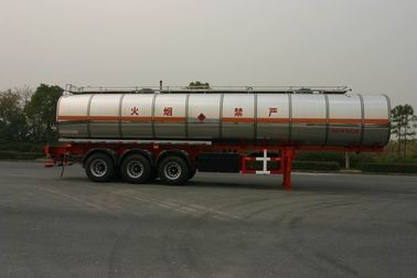 Aluminio químico del acero del semi-remolque de 42000 del litro del tanque árboles líquidos del camión 3