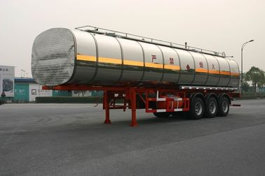 Aluminio químico del acero del semi-remolque de 42000 del litro del tanque árboles líquidos del camión 3