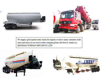 Del cemento remolque a granel semi, 30-45cbm, con el motor diesel y el compresor de aire